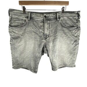 C&A Jog Denim Shorts Mens 42 Gray Light Wash Stretch 10 Inseam Casual Bermuda